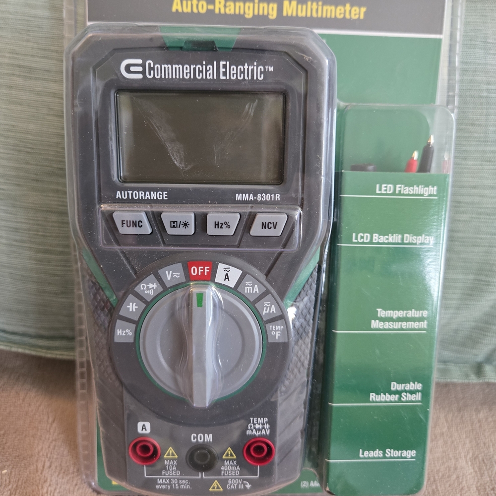 Commercial Electric MMA-8301R Auto-Ranging Multimeter - NEW